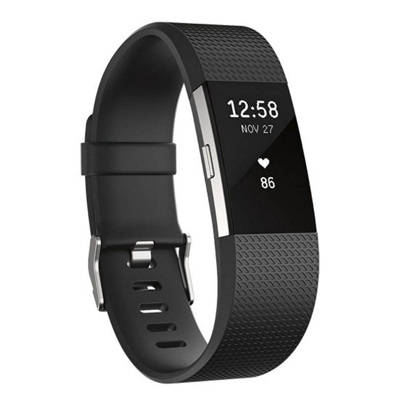 สมาร์ทวอทช์ (ไซส์เล็ก, 140-160mm, สีดำ/เงิน) รุ่น Charge 2